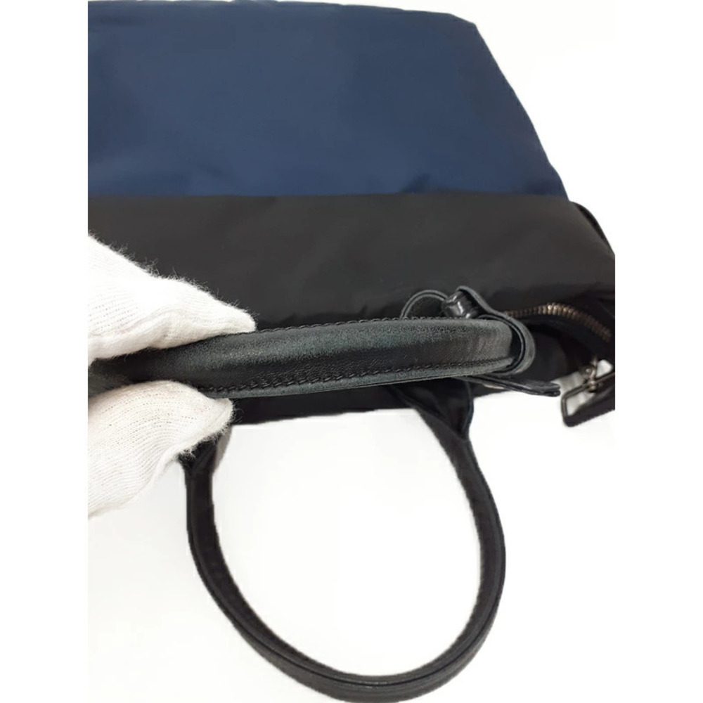 Prada Tessuto leather 2way tote bag blue black - Picture 4 of 9